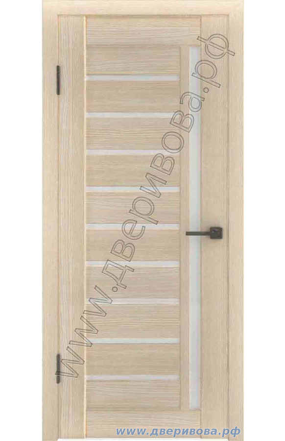 Полотно дверное Atum Х11 ЭКО-шпон Капучино, стекло белый сатинат